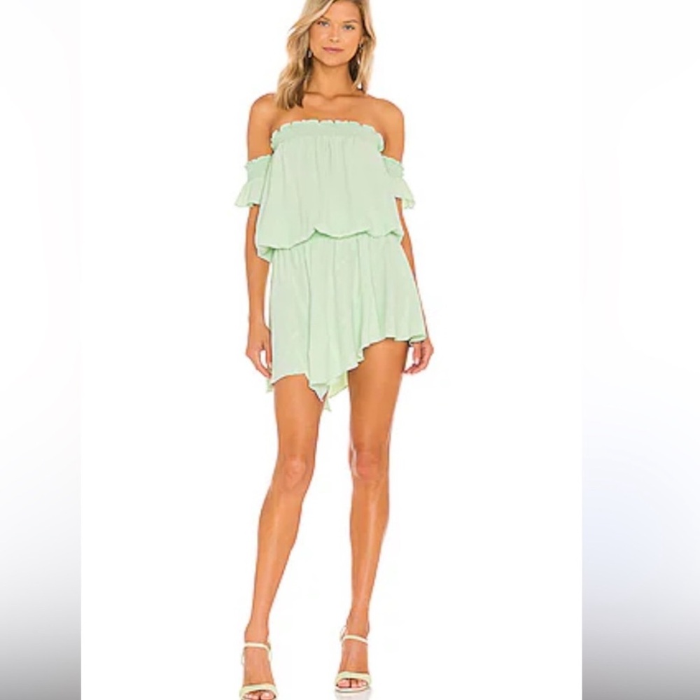 Amanda Uprichard Light Green Strapless Dress